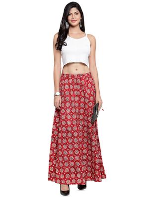 printed a-line skirt - 16356661 - Standard Image - 4