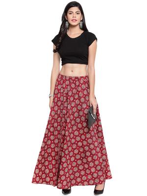 printed a-line skirt - 16356663 - Standard Image - 4