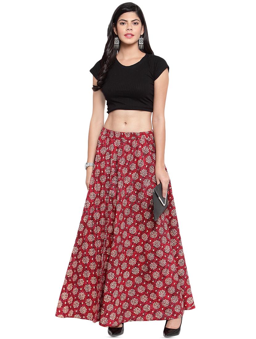printed a-line skirt - 16356663 - Zoom Image - 4