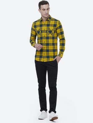 yellow cotton casual shirt - 16357945 - Standard Image - 4