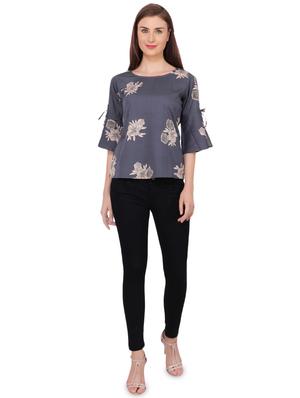 tie up sleeved floral top - 16358026 - Standard Image - 4