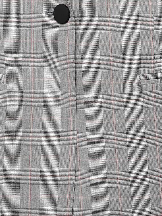 single button checkered blazer - 16358425 - Zoom Image - 4