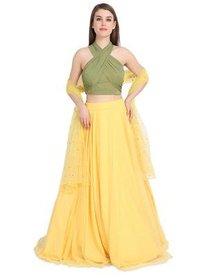 criss cross a-line lehenga - 16358813 - Standard Image - 4