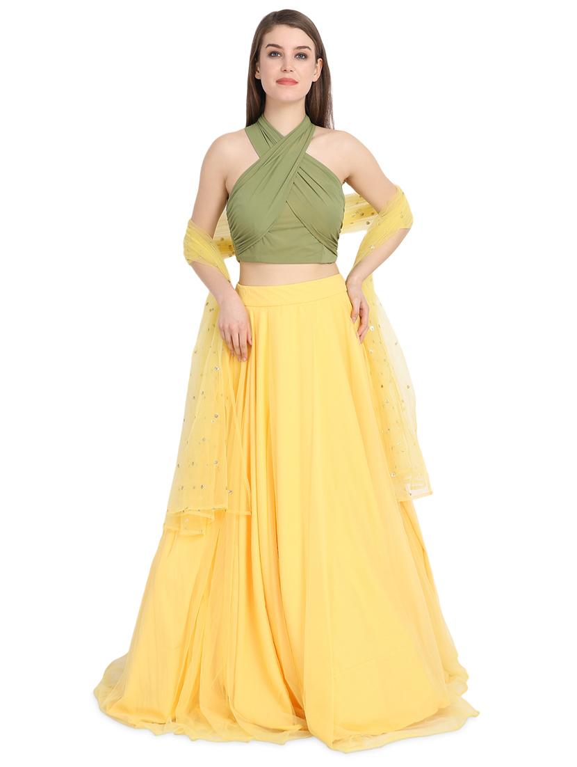 criss cross a-line lehenga - 16358813 - Zoom Image - 4
