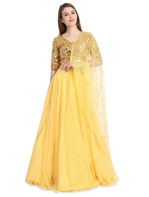 sequins a-line lehenga - 16358815 - Standard Image - 4