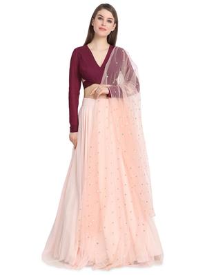 criss cross lehenga - 16358819 - Standard Image - 4