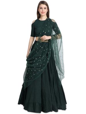 cold shoulder a-line lehenga - 16358826 - Standard Image - 4