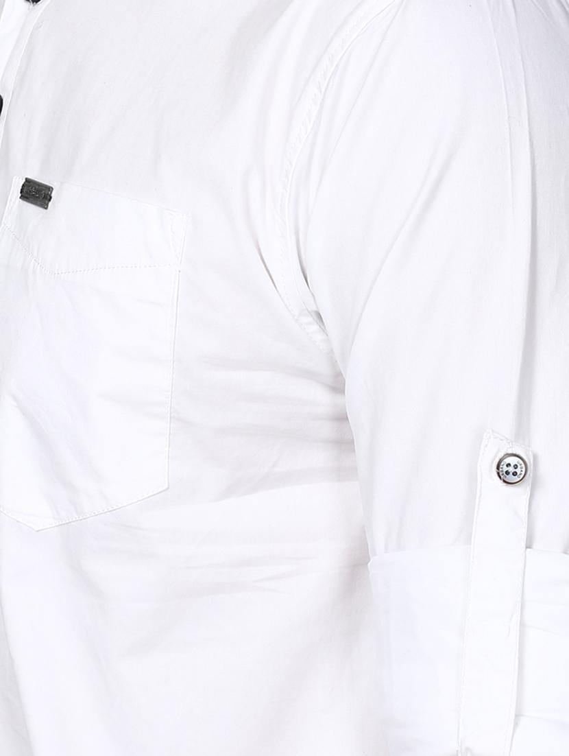 white solid short kurta - 16358852 - Zoom Image - 4