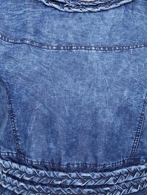 braid detail denim dress - 16358952 - Standard Image - 4