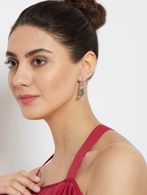 silver drop earring - 16360385 - Standard Image - 4