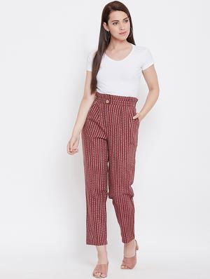 frill waist high rise trousers - 16361658 - Standard Image - 4