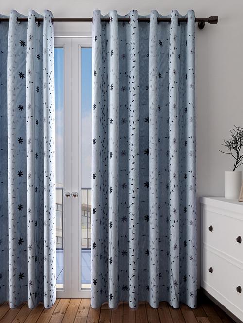 Long Size Embroidery Semi Sheer Door Curtains - 16363929 - Standard Image - 1