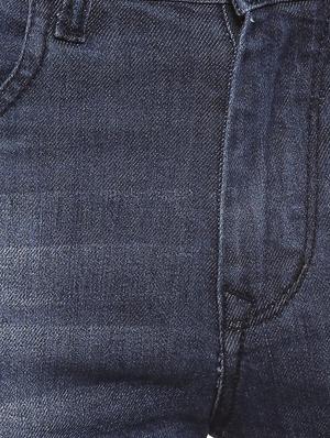navy blue light washed denim shorts - 16369172 - Standard Image - 4