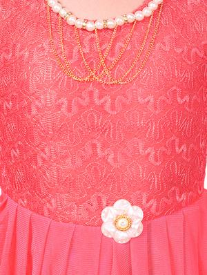 pink net party gown - 16370109 - Standard Image - 4