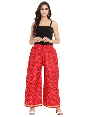 embroidered straight palazzo - 16370190 - Standard Image - 4