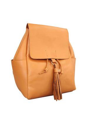orange leatherette (pu) fashion backpack - 16370250 - Standard Image - 4