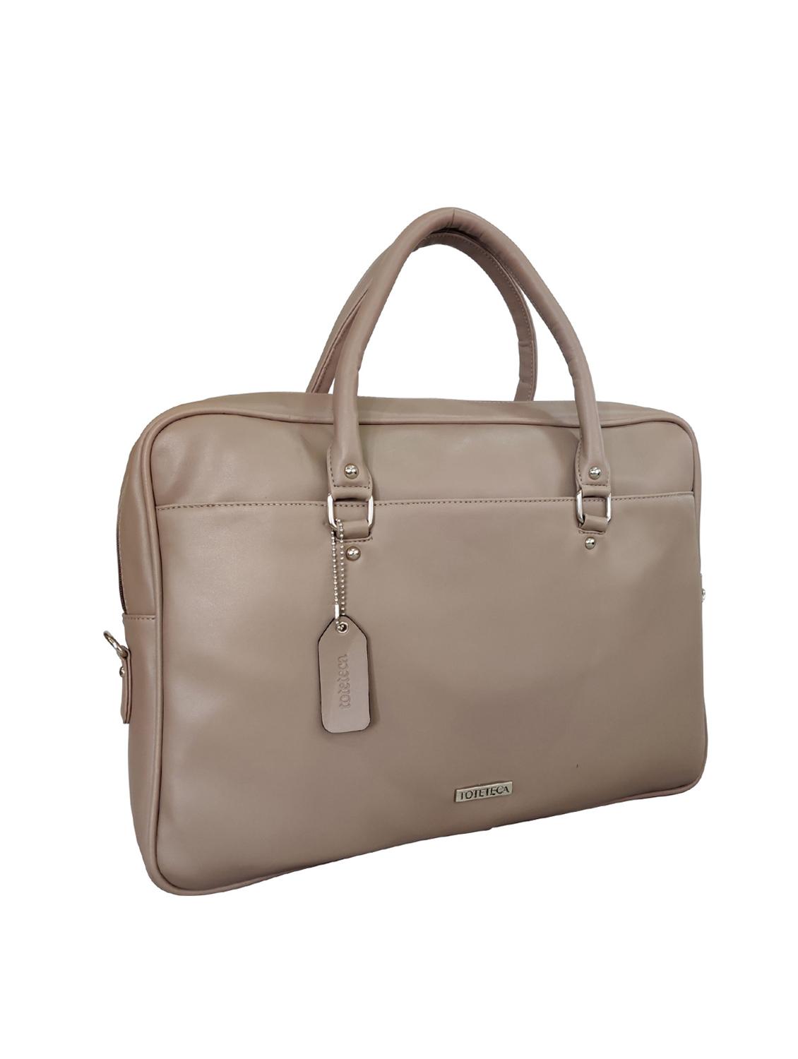 brown leatherette (pu) laptop laptop bag - 16370303 - Zoom Image - 4