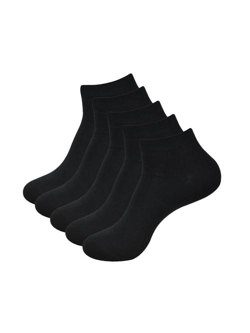 set of 5 black cotton ankle length sock - 16370991 - Standard Image - 1