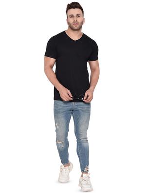 black solid t-shirt - 16371701 - Standard Image - 4