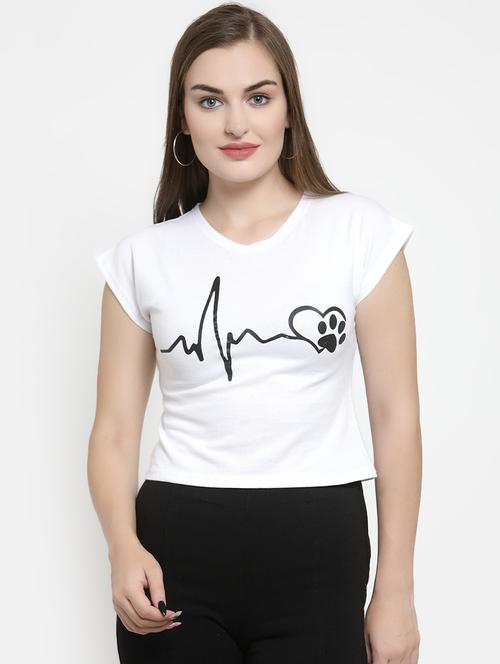 quirky print crop t-shirt - 16372834 - Standard Image - 1
