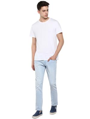 light blue plain denim jeans - 16373154 - Standard Image - 4