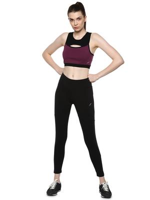 high rise solid sports leggings - 16373236 - Standard Image - 4