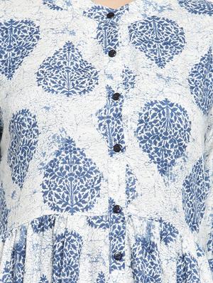bell sleeved floral a-line dress - 16377131 - Standard Image - 4
