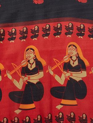 conversational printed saree with blouse - 16377899 - Standard Image - 4