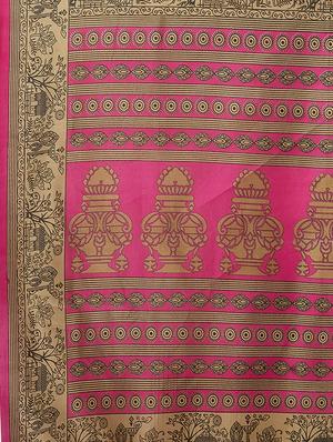 conversational printed saree with blouse - 16377900 - Standard Image - 4