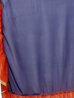 ruffled fusion saree with blouse - 16377906 - Standard Image - 4
