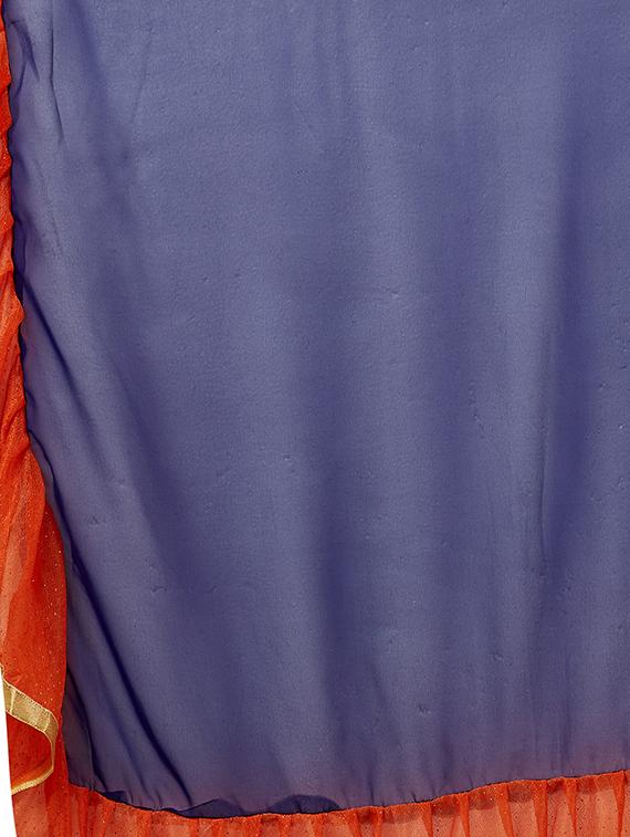 ruffled fusion saree with blouse - 16377906 - Zoom Image - 4