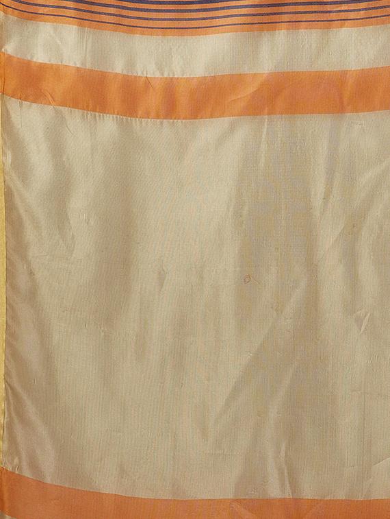 color block woven saree with blouse - 16377907 - Zoom Image - 4