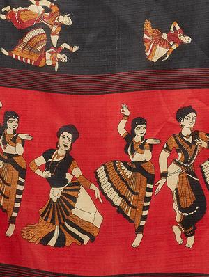 conversational printed saree with blouse - 16377908 - Standard Image - 4