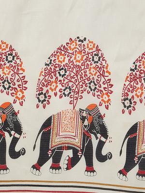 conversational printed saree with blouse - 16377914 - Standard Image - 4