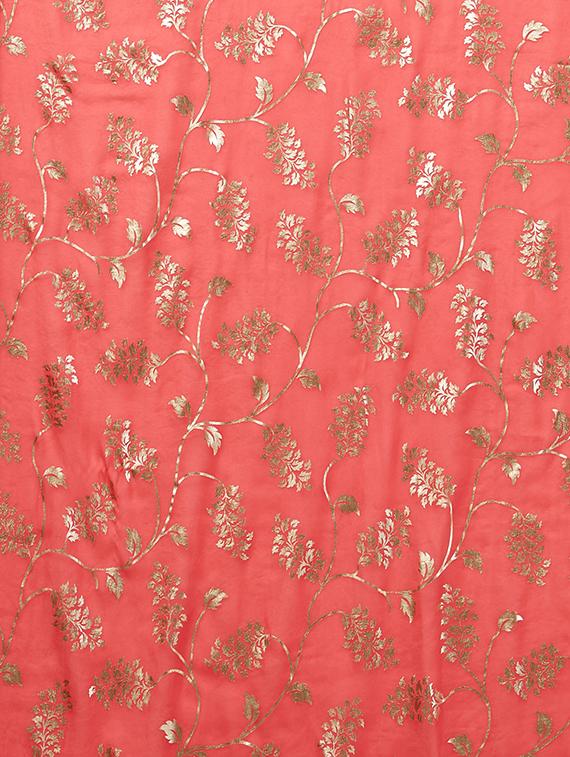 foil printed saree with blouse - 16377916 - Zoom Image - 4