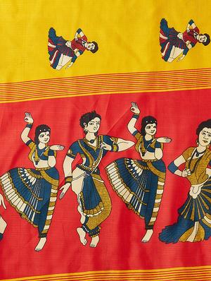 conversational printed saree with blouse - 16377918 - Standard Image - 4