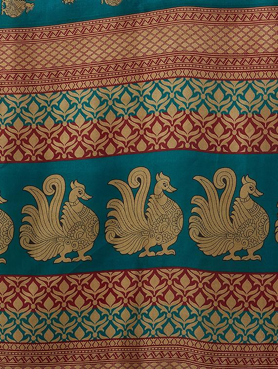 conversational printed saree with blouse - 16377919 - Zoom Image - 4