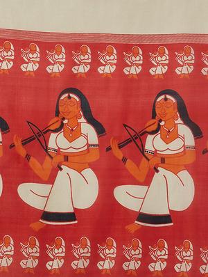 conversational printed saree with blouse - 16377924 - Standard Image - 4