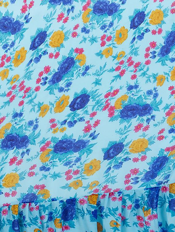 floral printed saree with blouse - 16377936 - Zoom Image - 4