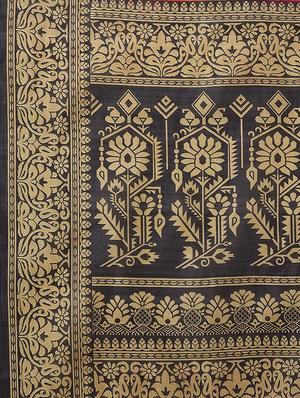 conversational printed saree with blouse - 16377937 - Standard Image - 4