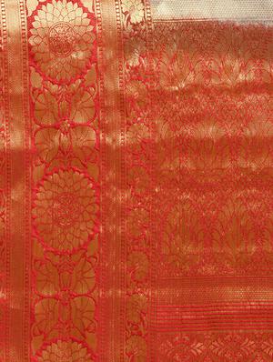 self-design banarasi saree with blouse - 16378688 - Standard Image - 4