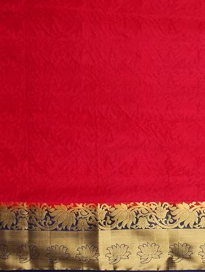 bordered kanjivaram saree with blouse - 16379082 - Standard Image - 4