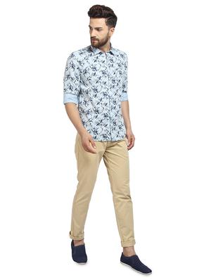 blue floral print casual shirt - 16379152 - Standard Image - 4