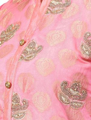 gold embroidered unstitched suit - 16380564 - Standard Image - 4