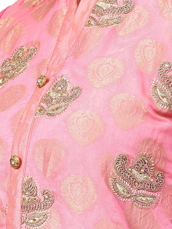 gold embroidered unstitched suit - 16380564 - Zoom Image - 4