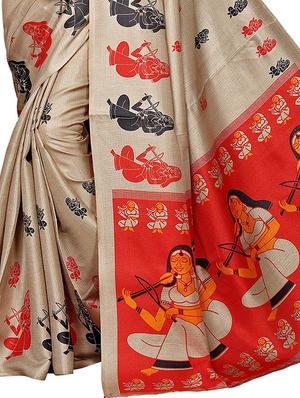 multi colored silk combos saree with blouse - 16380582 - Standard Image - 7