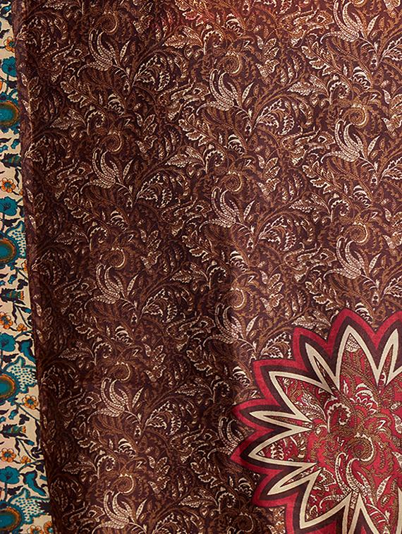multi colored silk combos saree with blouse - 16380583 - Zoom Image - 7