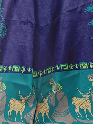 multi colored silk combos saree with blouse - 16380585 - Standard Image - 7