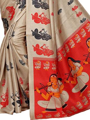 multi colored silk combos saree with blouse - 16380586 - Standard Image - 7