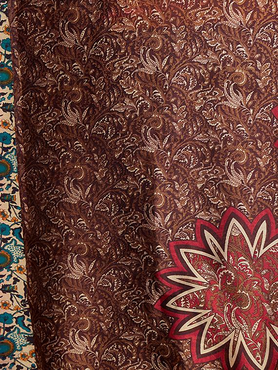multi colored silk combos saree with blouse - 16380592 - Zoom Image - 7